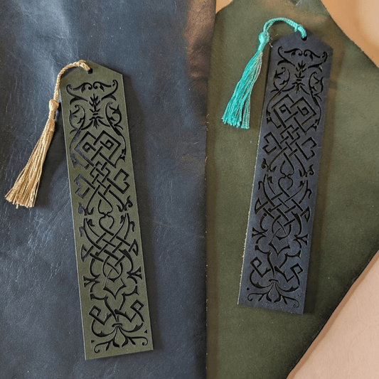You can pick the tassel colors of the leather bookmark you pick. Elvish Style Leather Bookmarks - Pick your color and your tassel Bookmarks Raven King Crafts