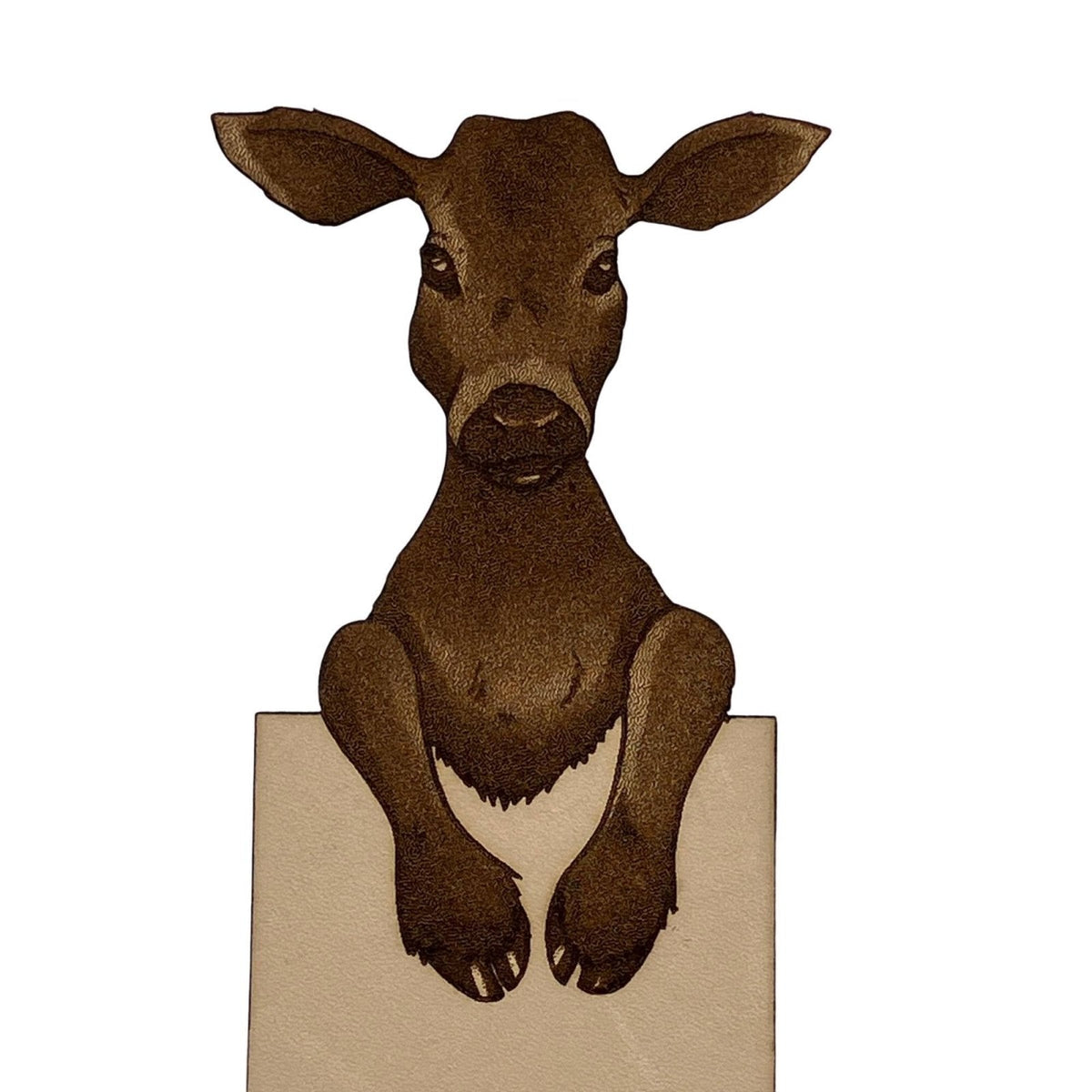 Leather Cow & Calf Bookmark - Personalize Option Leather Cow & Calf Bookmark - Personalize Option Bookmarks Raven King Crafts