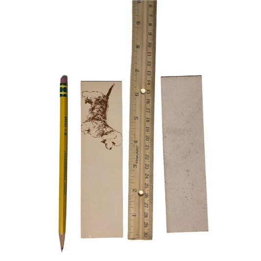 Leather Dandie Dinmont Terrier Bookmark (toy dog) Leather Dandie Dinmont Terrier Bookmark (toy dog) Bookmarks Raven King Crafts