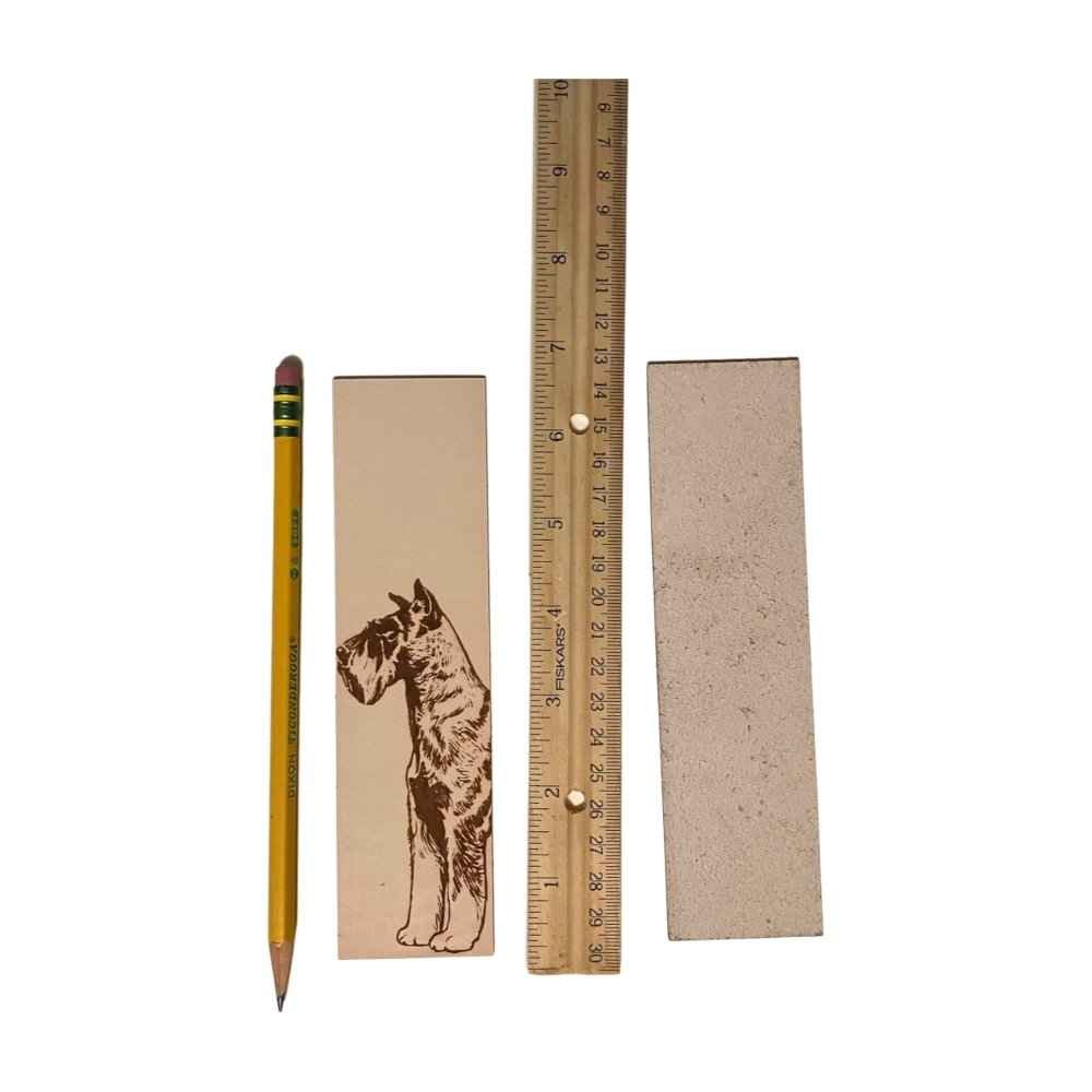 The backs of the leather bookmarks are unfinished and you can see the leather grain.