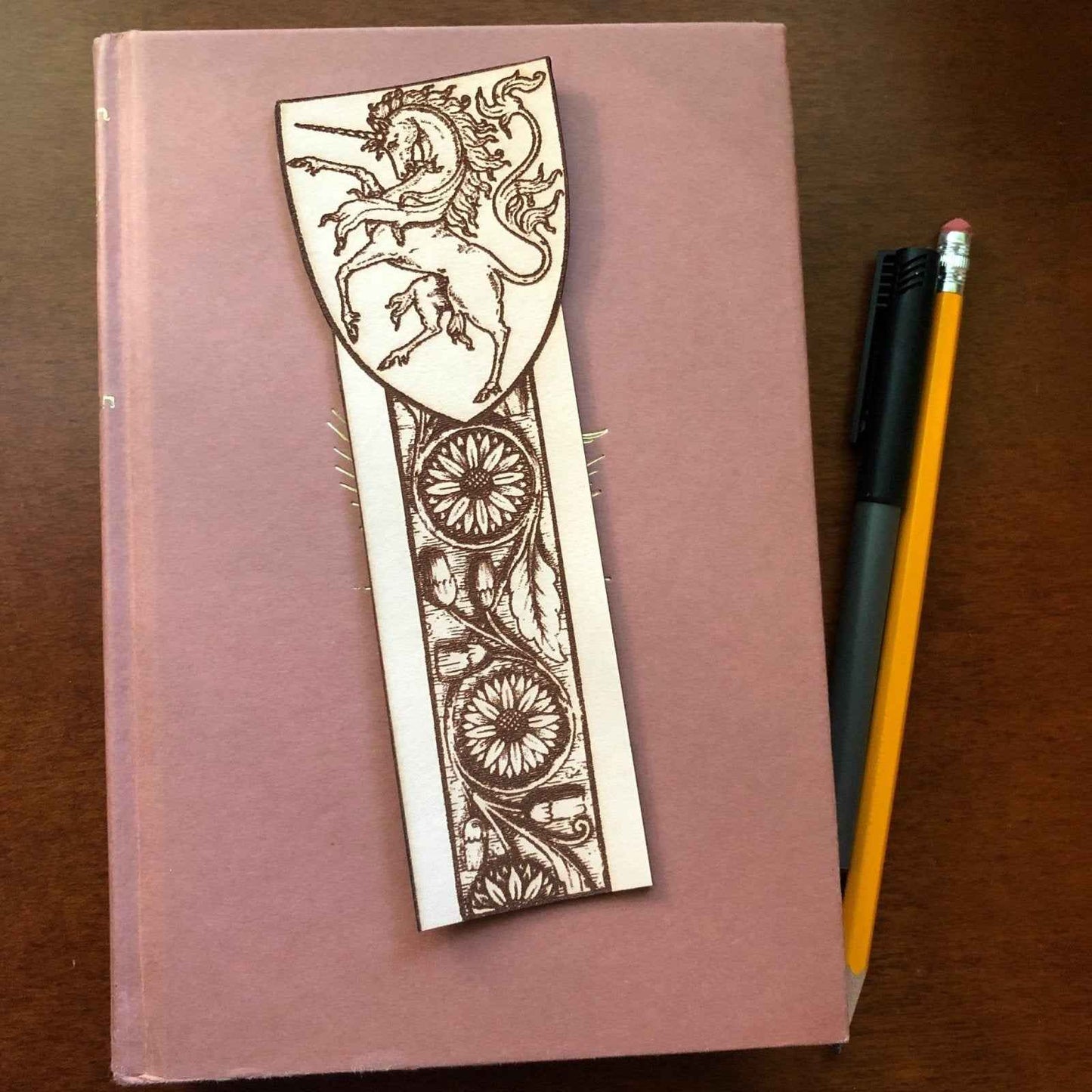 Leather Unicorn Bookmark
