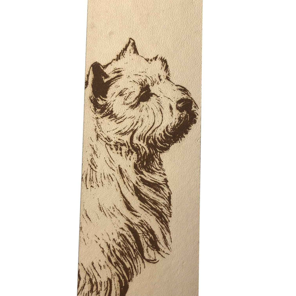 Leather West Terrier Bookmark Leather West Terrier Bookmark Bookmarks Raven King Crafts