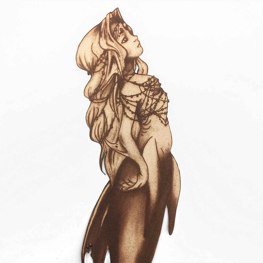 Exclusive mermaid bookmark close up.