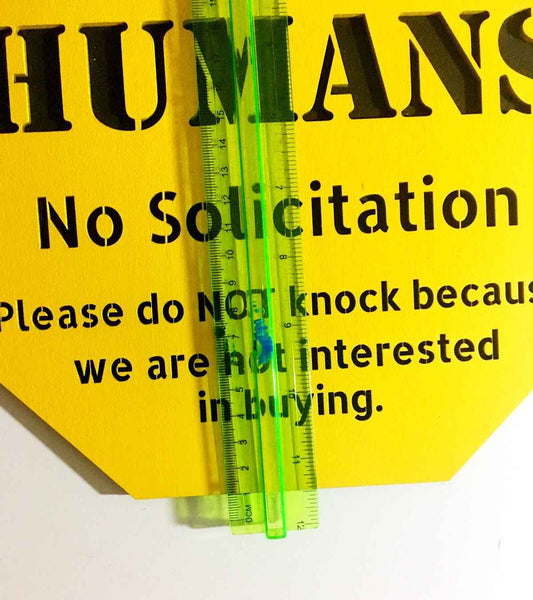 No Solicitation Grumpy Humans Sign