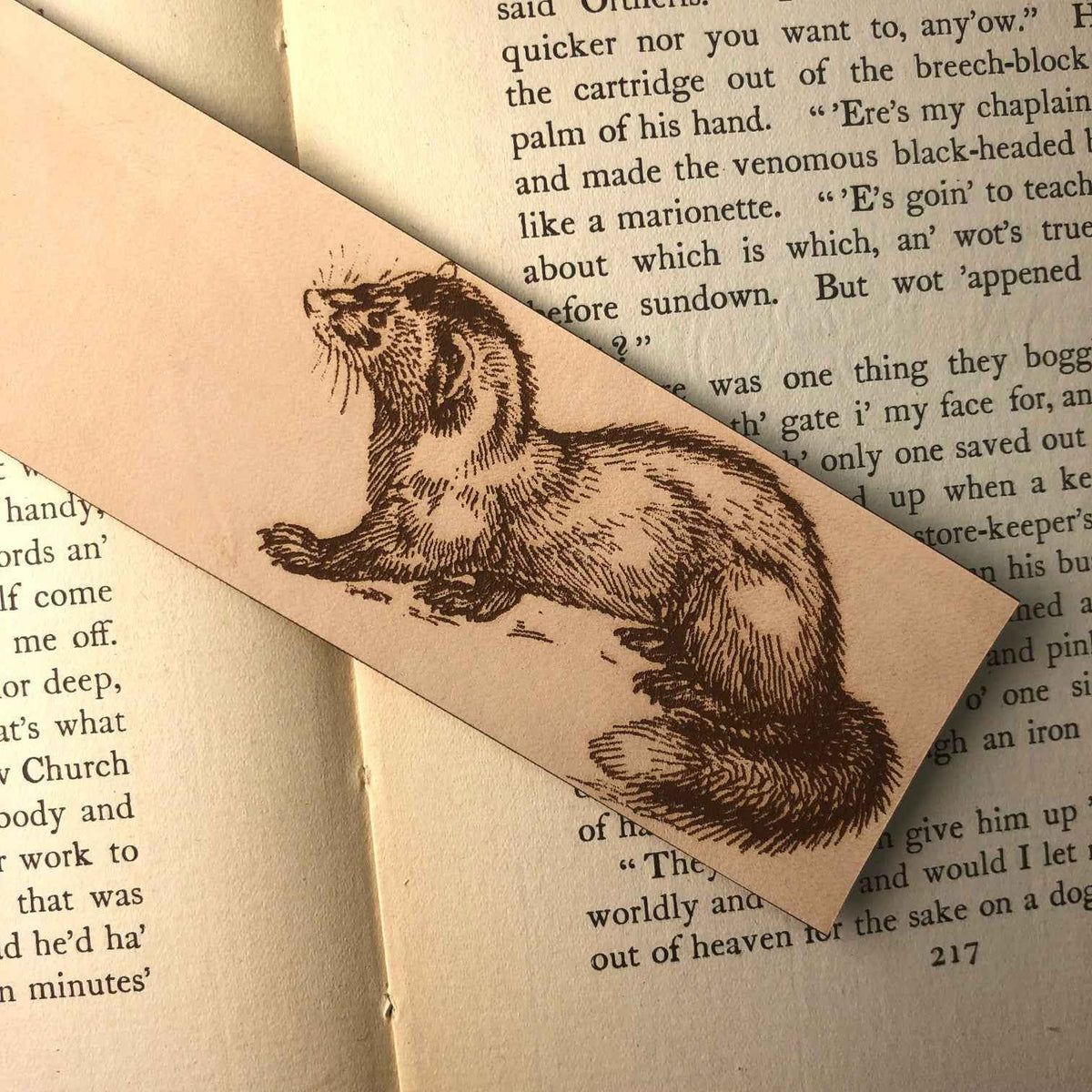 Polecat Bookmark Polecat Bookmark Bookmarks Raven King Crafts