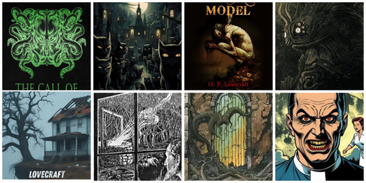 Collage of different H.P. Lovecraft Books