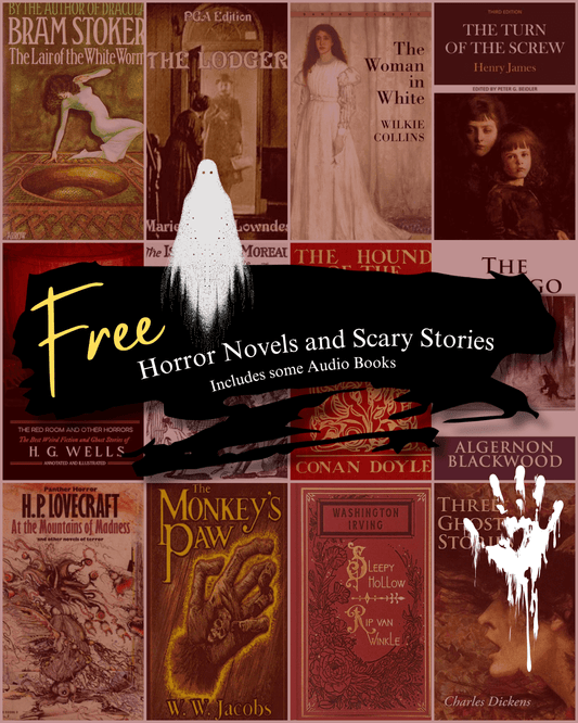 Book List - Free Scary Stories and Horror Novels - Raven King Crafts