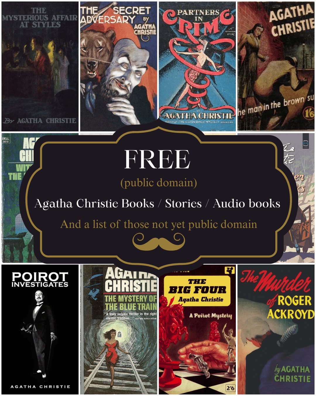 Booklist Added - Agatha Christie Free (public domain) works - Raven King Crafts