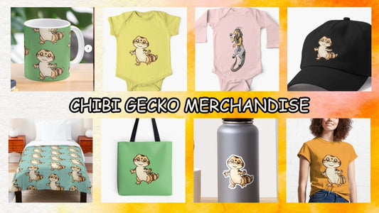 Chibi Gecko Merch Added! - Raven King Crafts