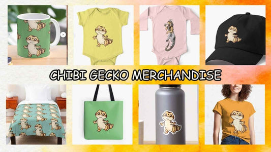 Chibi Gecko Merch Added! - Raven King Crafts
