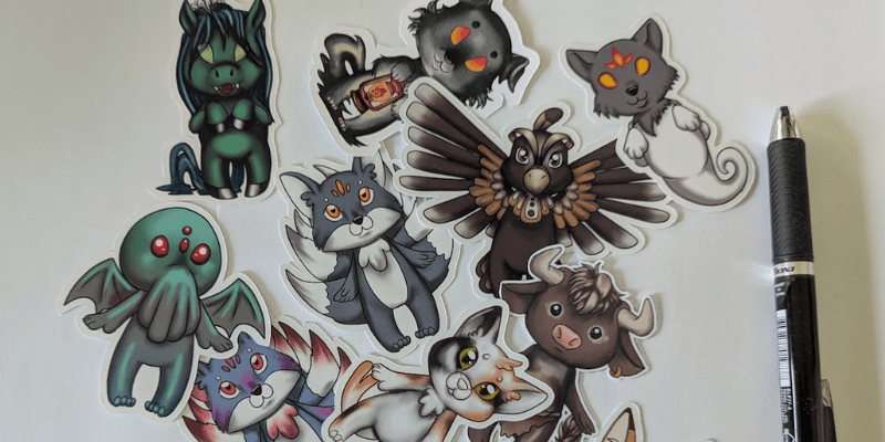 Mythological Chibi Sticker Set Added - Raven King Crafts