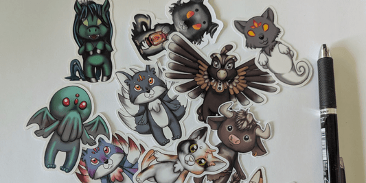 Mythological Chibi Sticker Set Added - Raven King Crafts