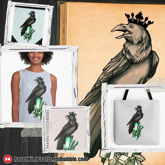 New Raven King Art Added to RedBubble - Raven King Crafts