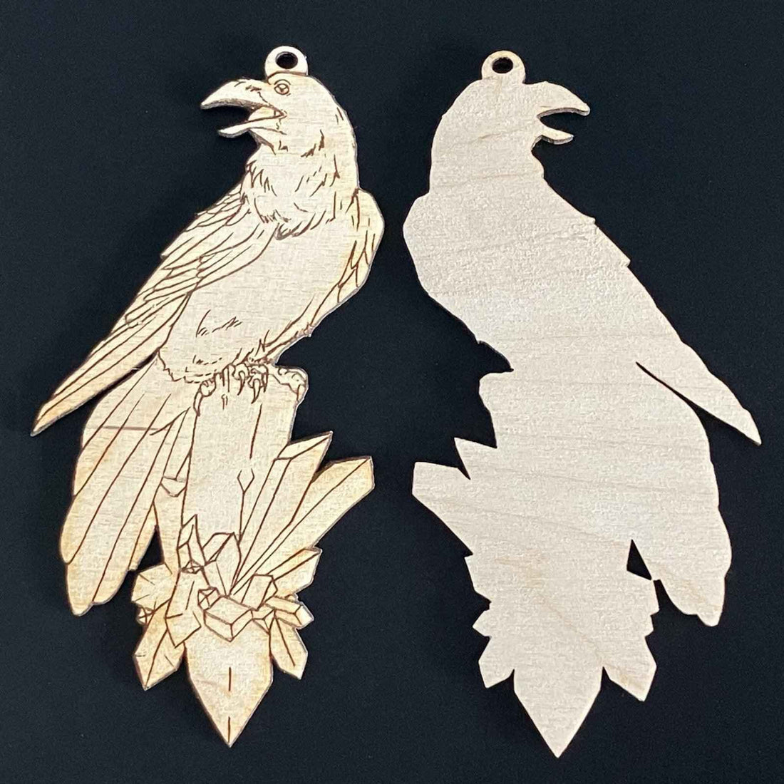 New Raven Ornament Blanks Added - Raven King Crafts