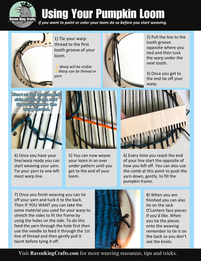 Pumpkin Loom Instruction Sheet