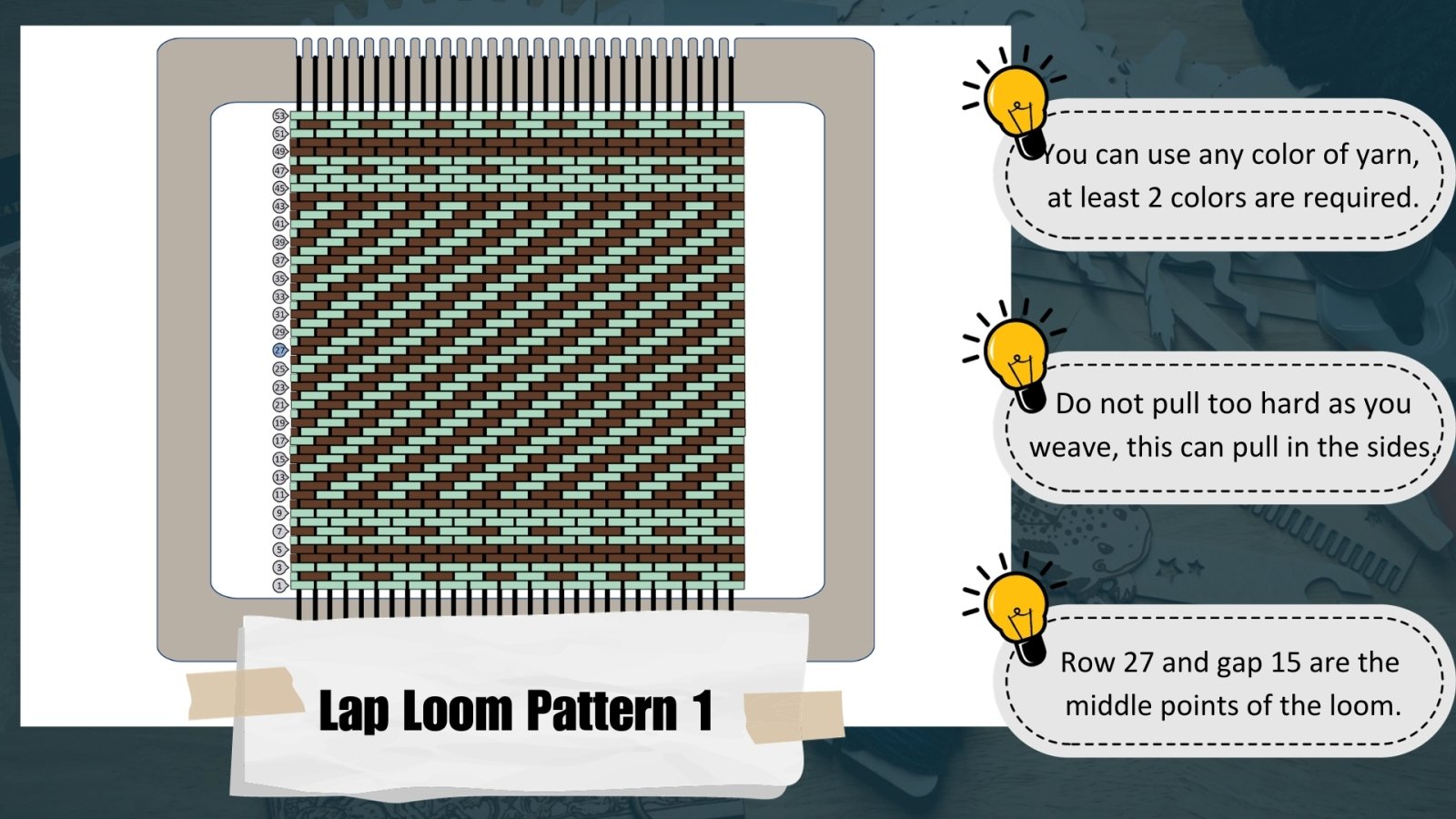 New free lap loom pattern added. 