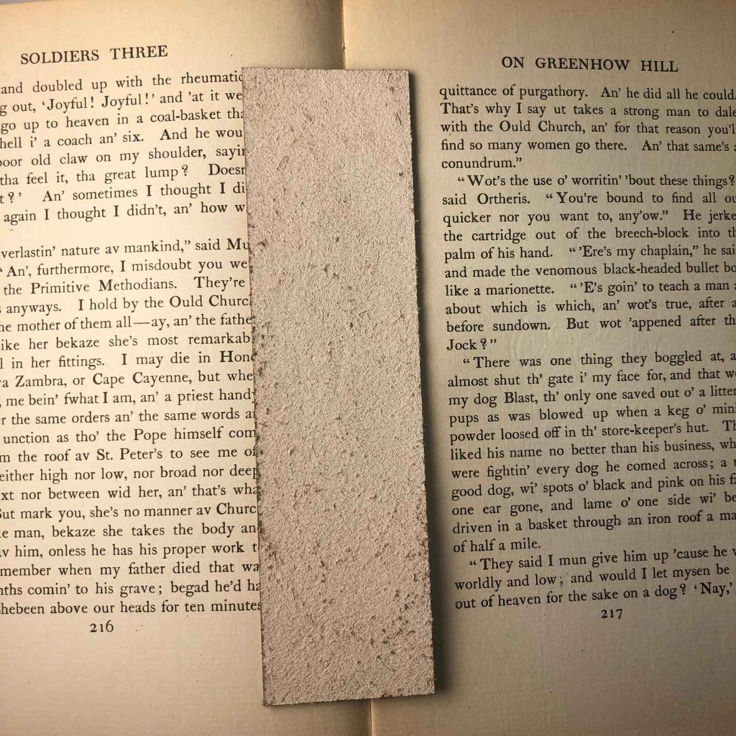 The backs of the leather bookmarks are unfinished and you can see the leather grain. Antelope Leather Bookmark Bookmarks Raven King Crafts