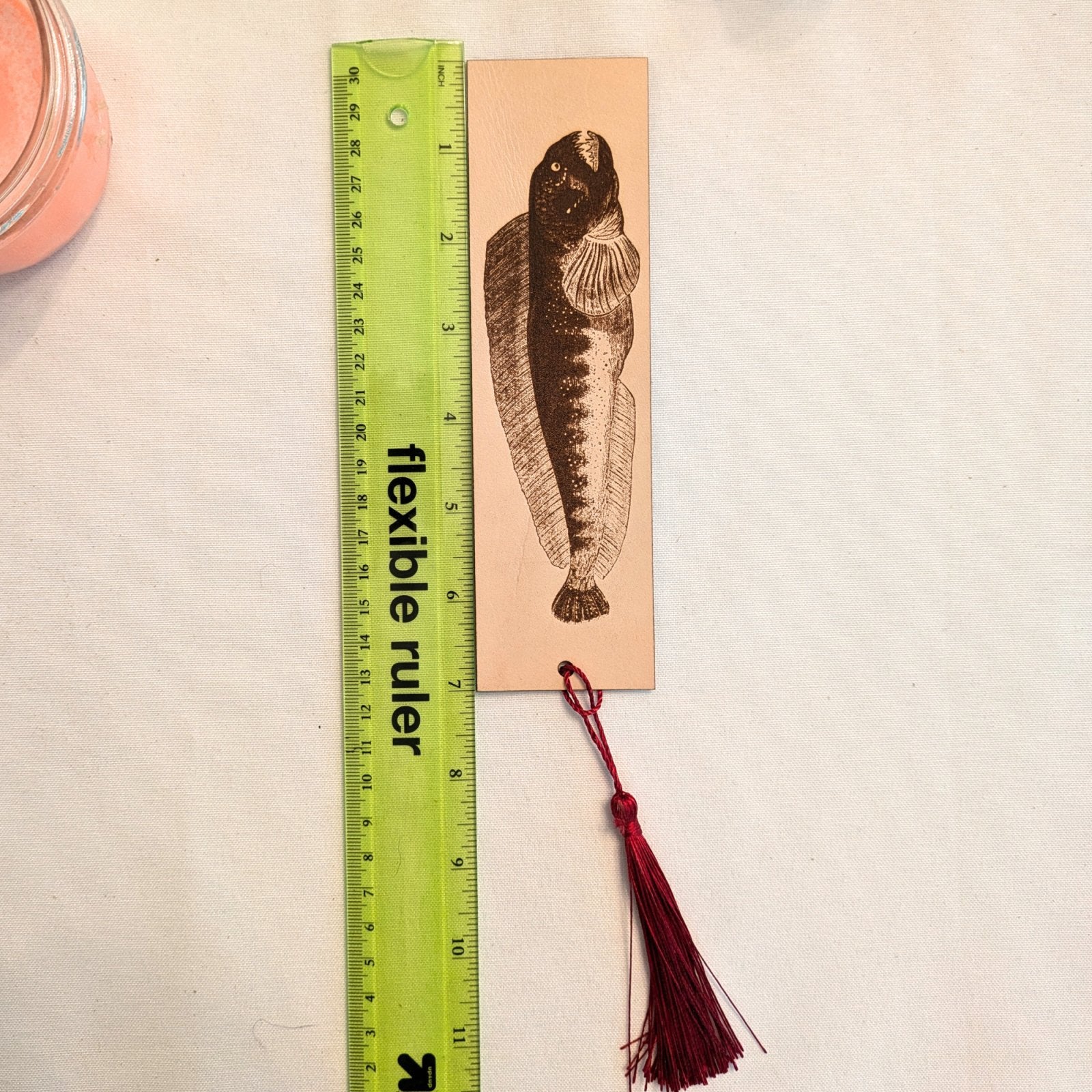 Atlantic Wolffish Bookmark - Leather