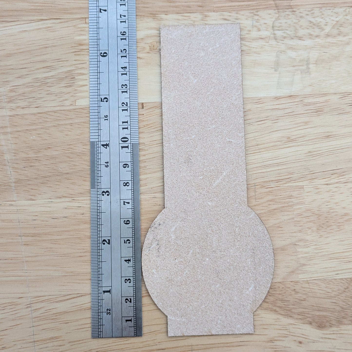 The back of the winged lion is unfinished leather. 