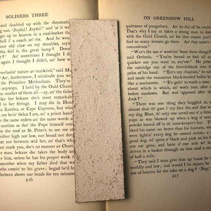 The backs of the leather bookmarks are unfinished and you can see the leather grain. Cape Eagle Bookmark - Leather Bookmarks Raven King Crafts