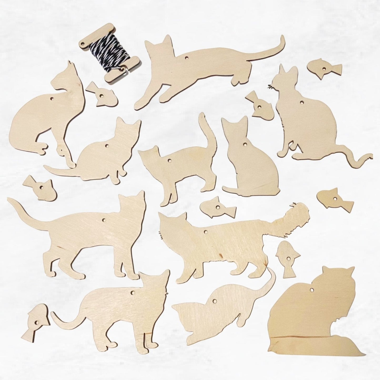 Cat Cutouts - DIY Ornament Kit Cat Cutouts - DIY Ornaments Art & Craft Kits Raven King Crafts