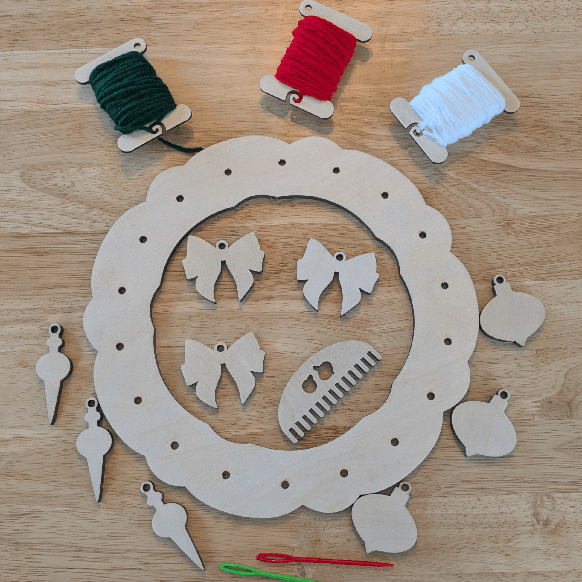 Christmas Wreath Loom and Ornament Blanks Christmas Wreath Loom and Ornament Blanks Art & Craft Kits Raven King Crafts