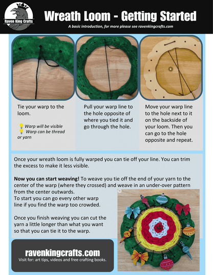 Wreath Loom Instructions Christmas Wreath Loom and Ornament Blanks Art & Craft Kits Raven King Crafts