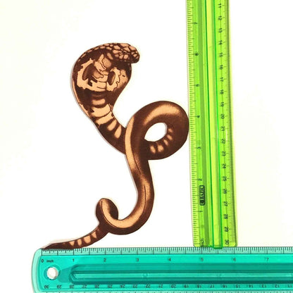 Cobra Bookmark, crafted from hand selected leather Cobra Bookmark - King Cobra Leather Snake Bookmark Bookmarks Raven King Crafts