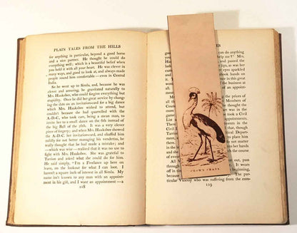 Crowned Crane Leather Bookmark Crowned Crane Bookmark Bookmarks Raven King Crafts