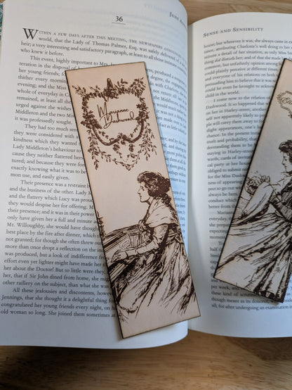 Elinor and Marianne Dashwood - Leather Bookmarks, Sense and Sensibility Elinor and Marianne Dashwood - Leather Bookmarks, Sense and Sensibility Bookmarks Raven King Crafts Elinor and Marianne Dashwood - Leather Bookmarks, Sense and Sensibility Bookmarks Raven King Crafts