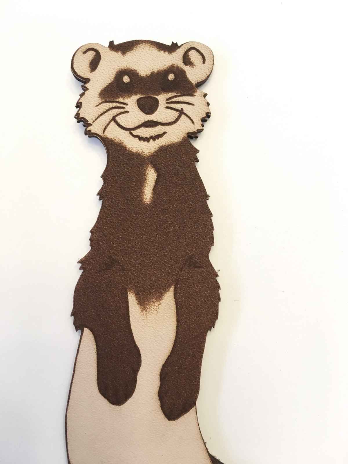 Ferret Bookmark Made From Hand Selected Leather Ferret Bookmark Made From Hand Selected Leather Bookmarks Raven King Crafts