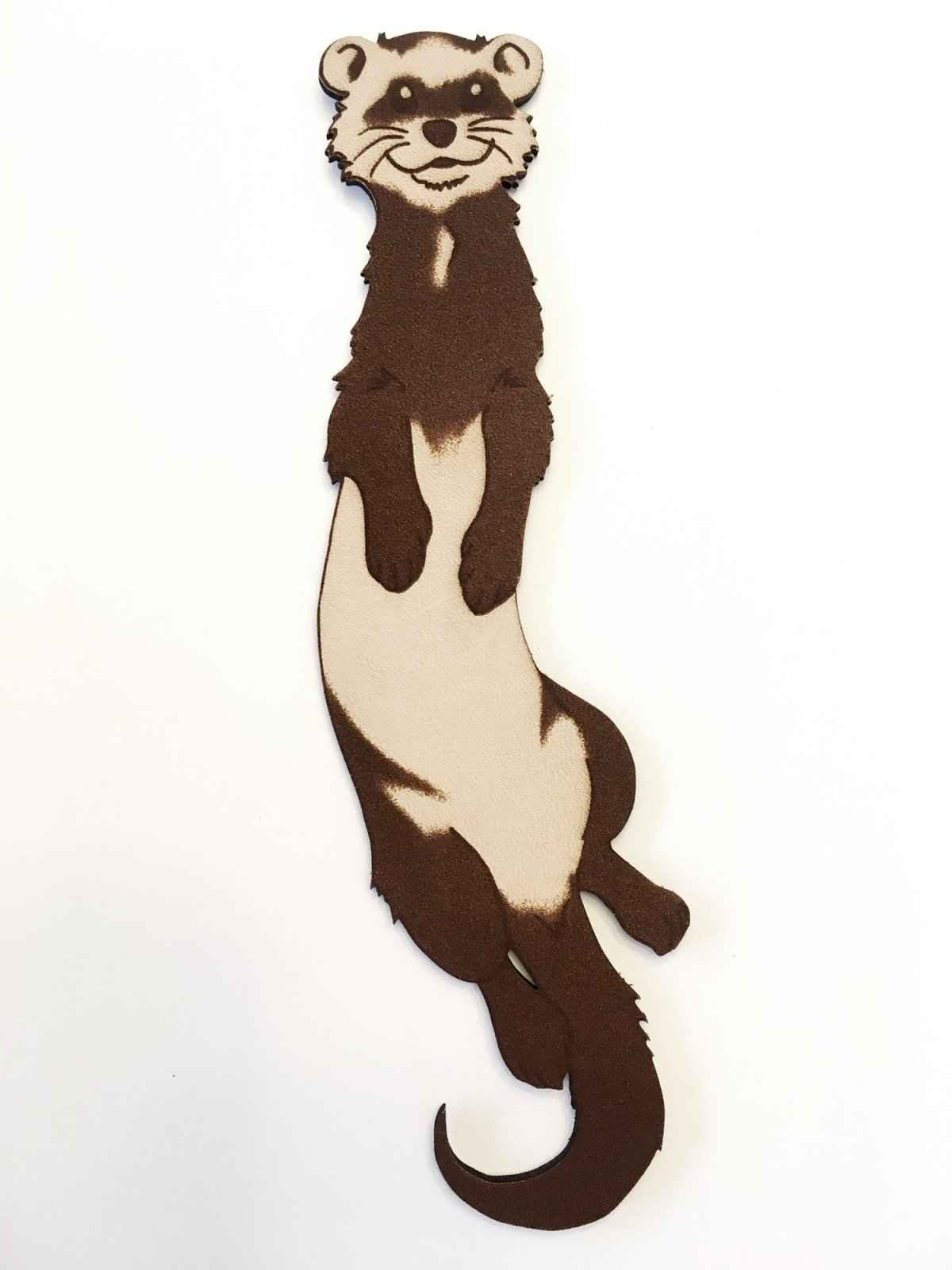 Ferret Bookmark Made From Hand Selected Leather Ferret Bookmark Made From Hand Selected Leather Bookmarks Raven King Crafts