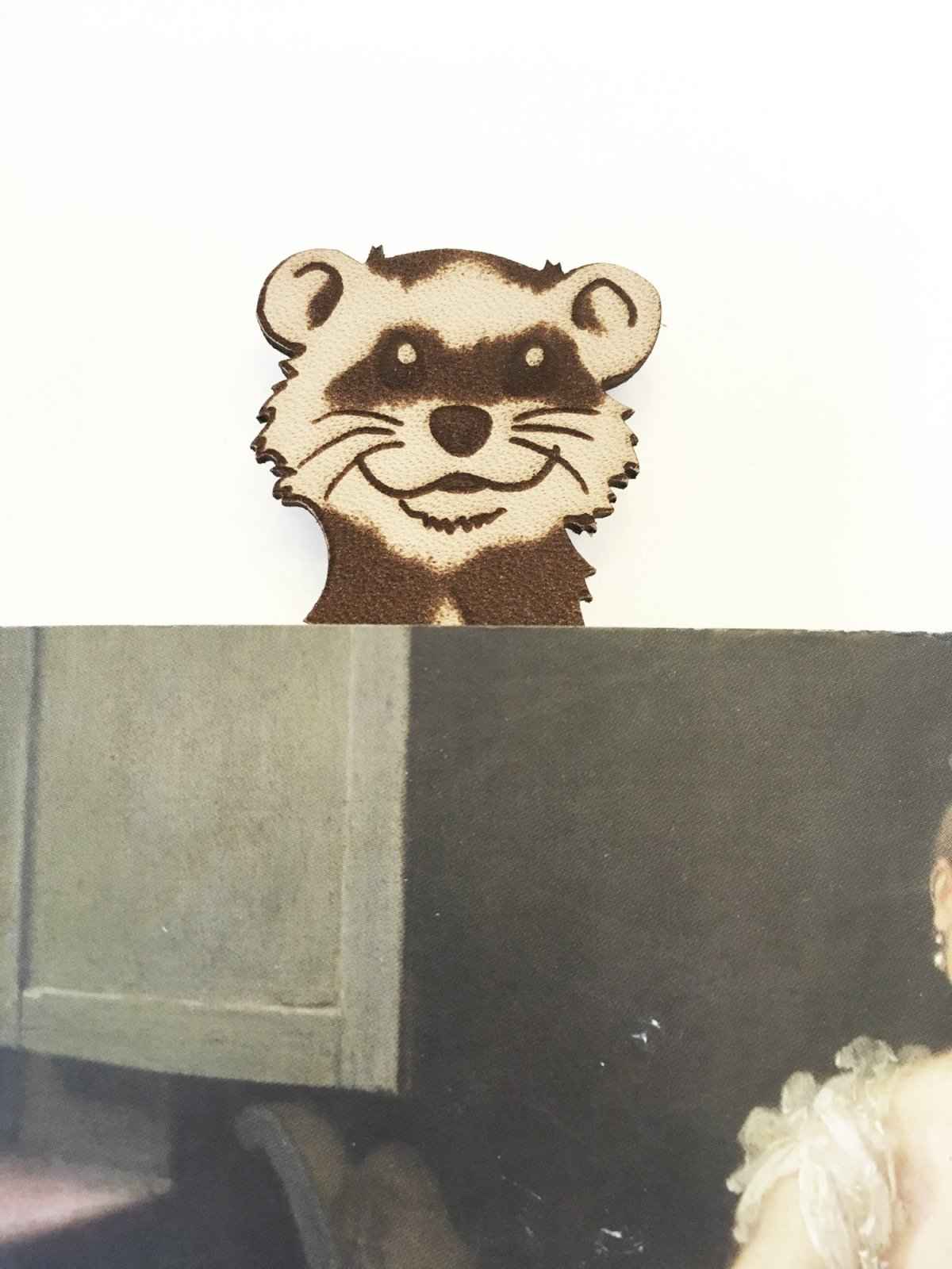 Ferret Bookmark Made From Hand Selected Leather Ferret Bookmark Made From Hand Selected Leather Bookmarks Raven King Crafts