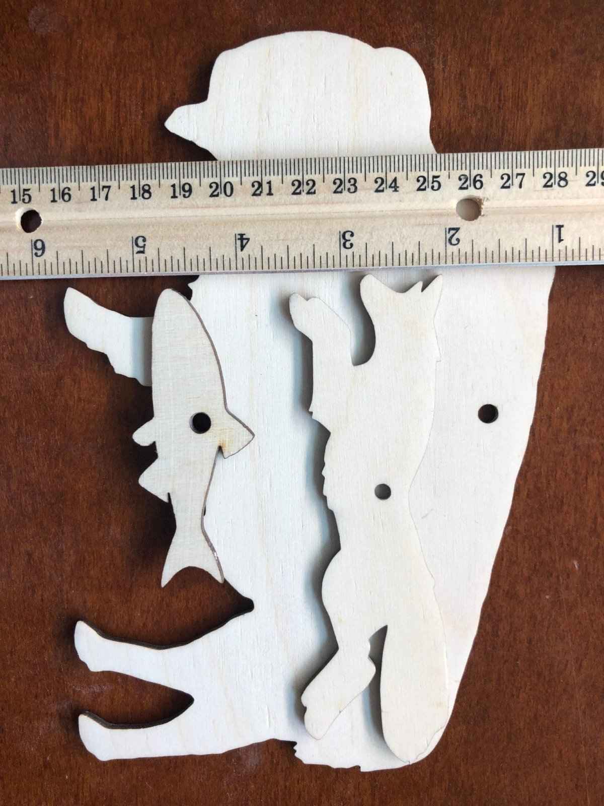 Forest Wildlife Wooden Ornaments Forest Wildlife Wooden Ornaments Art & Crafting Materials Raven King Crafts