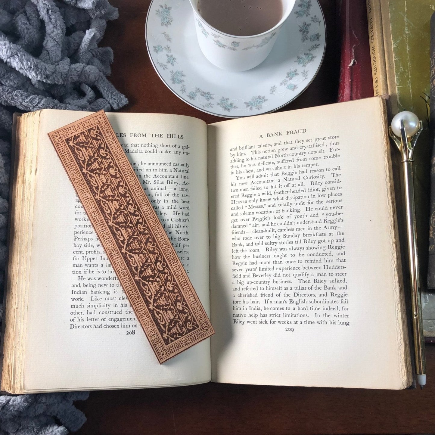 Greek or Roman Leather Bookmark