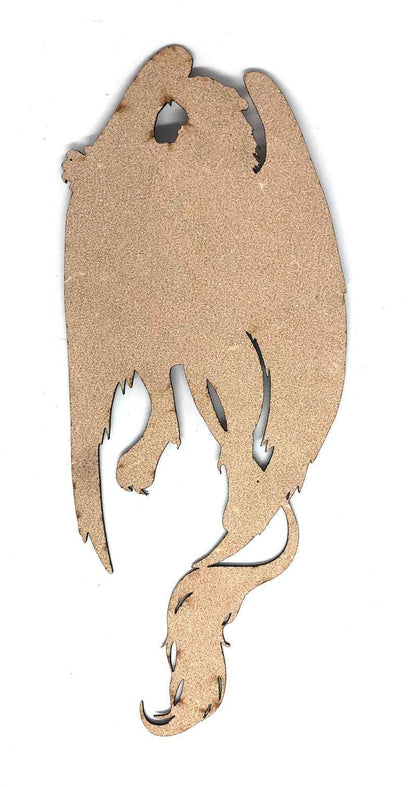 The back of the leather bookmark is unfinished. Griffin Bookmark - Leather | Wonderful Fantasy Beast Gift Bookmarks Raven King Crafts
