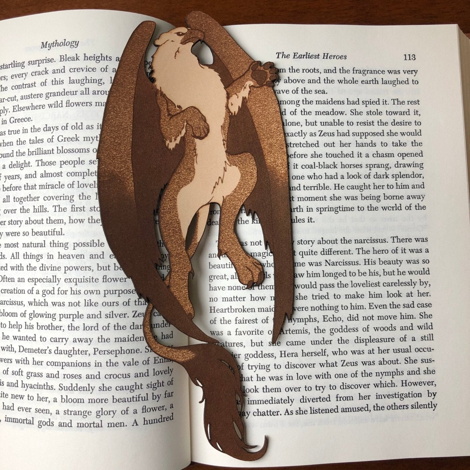 Griffin Bookmark - Leather