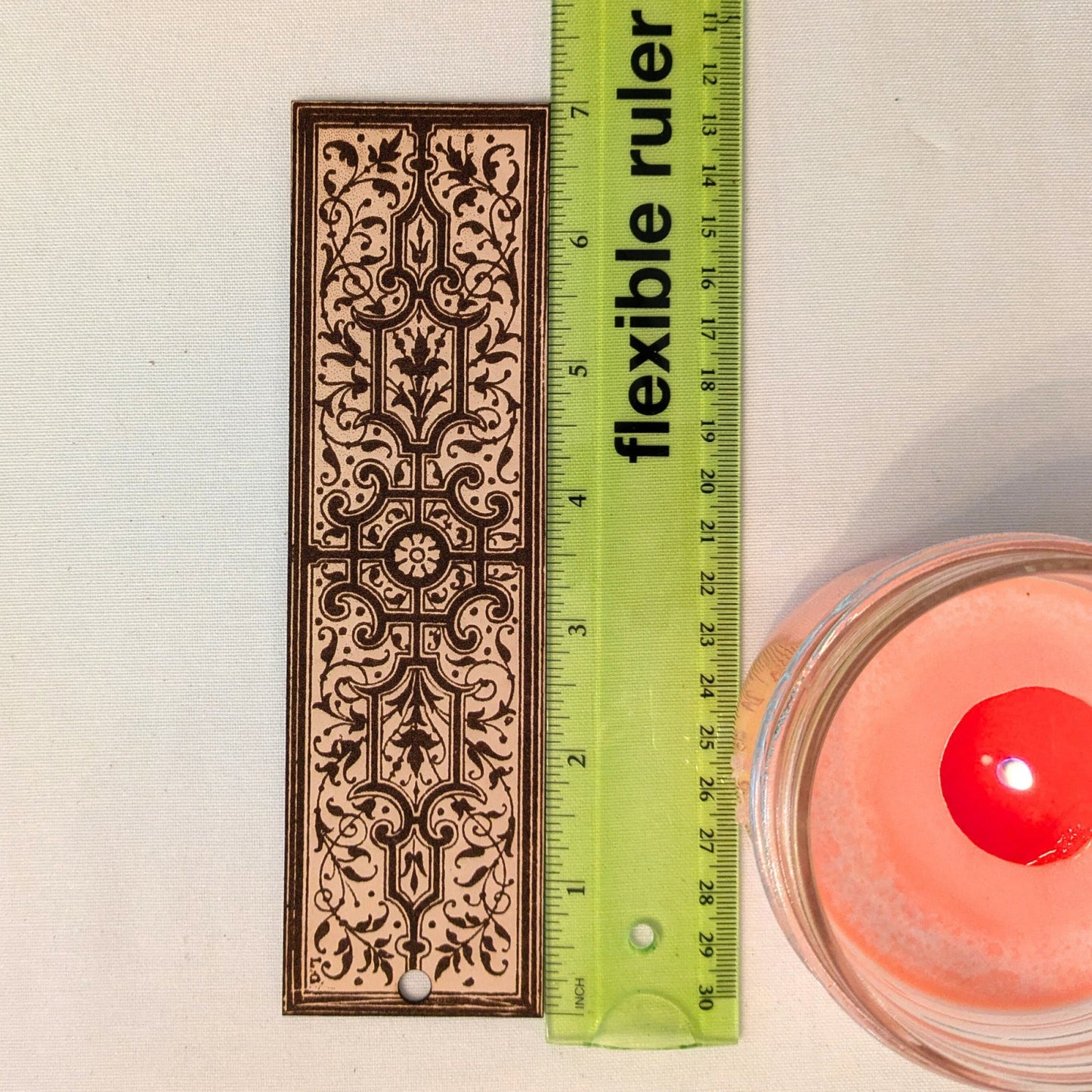 Historical Decorative Bookmark Style 2 - Leather