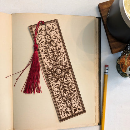 Historical Decorative Bookmark Style 2 - Leather