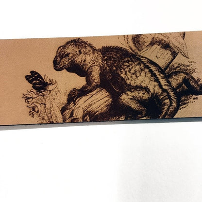 Historical Leather Iguana Bookmark