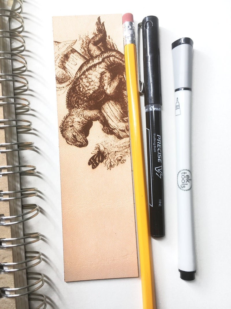 Historical Leather Iguana Bookmark