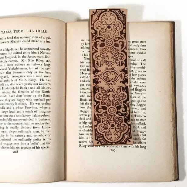 Historical Ornate Decorative Leather Bookmark Historical Ornate Decorative Leather Bookmark Bookmarks Raven King Crafts