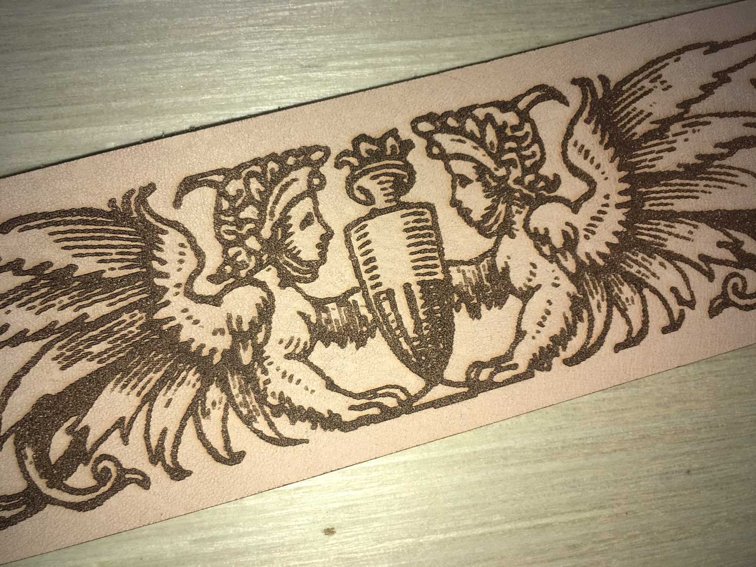 Historical Sphinx Leather Bookmark