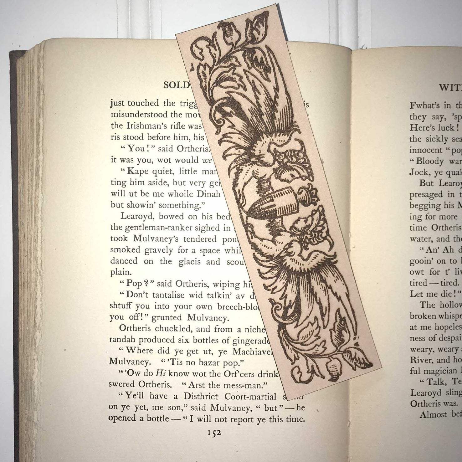 Historical Sphinx Leather Bookmark