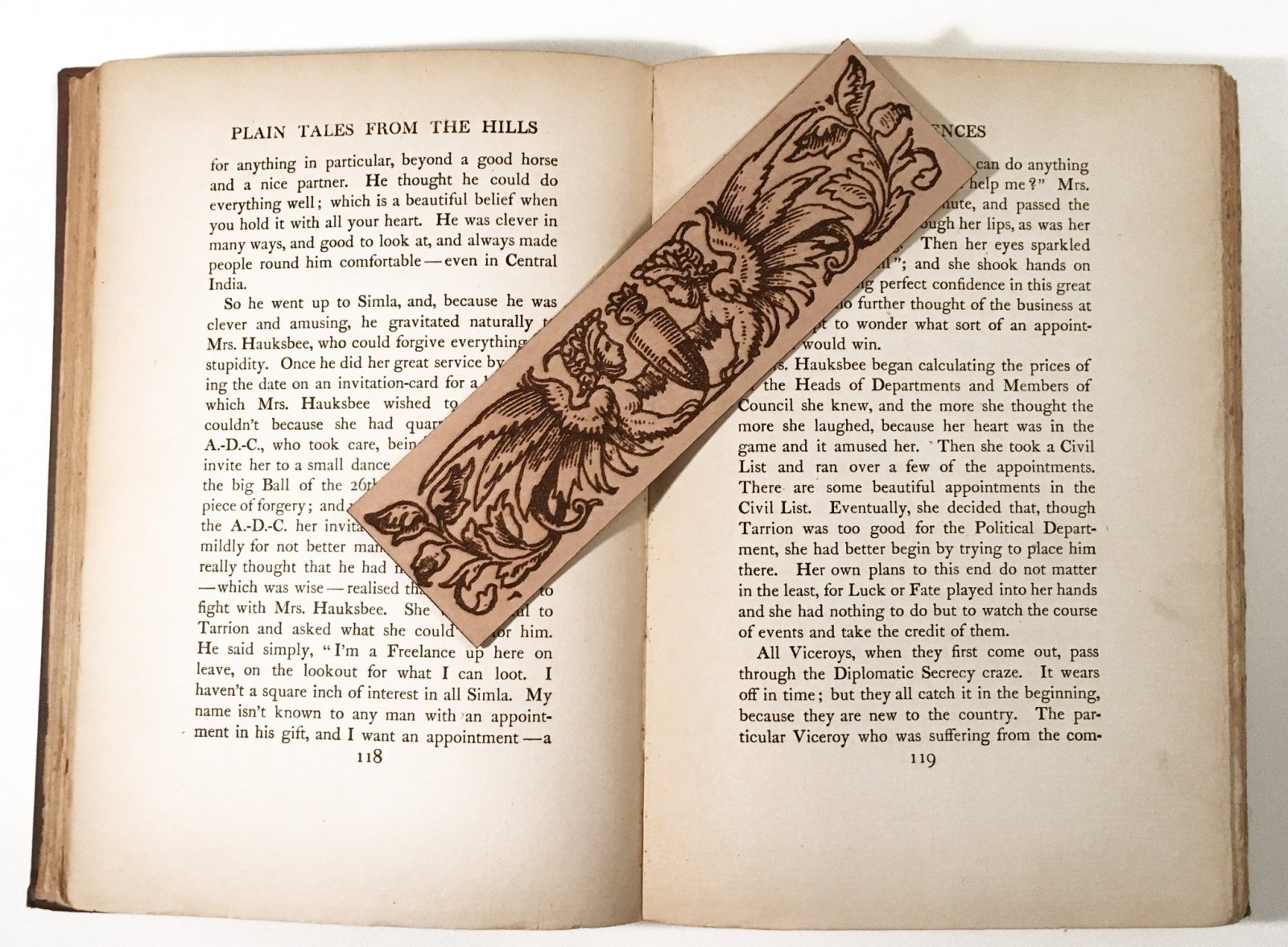 Historical Sphinx Leather Bookmark