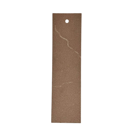 The back of the bookmark is unfinished. Juvenile Barred Owl Bookmark - Leather Bookmarks Raven King Crafts