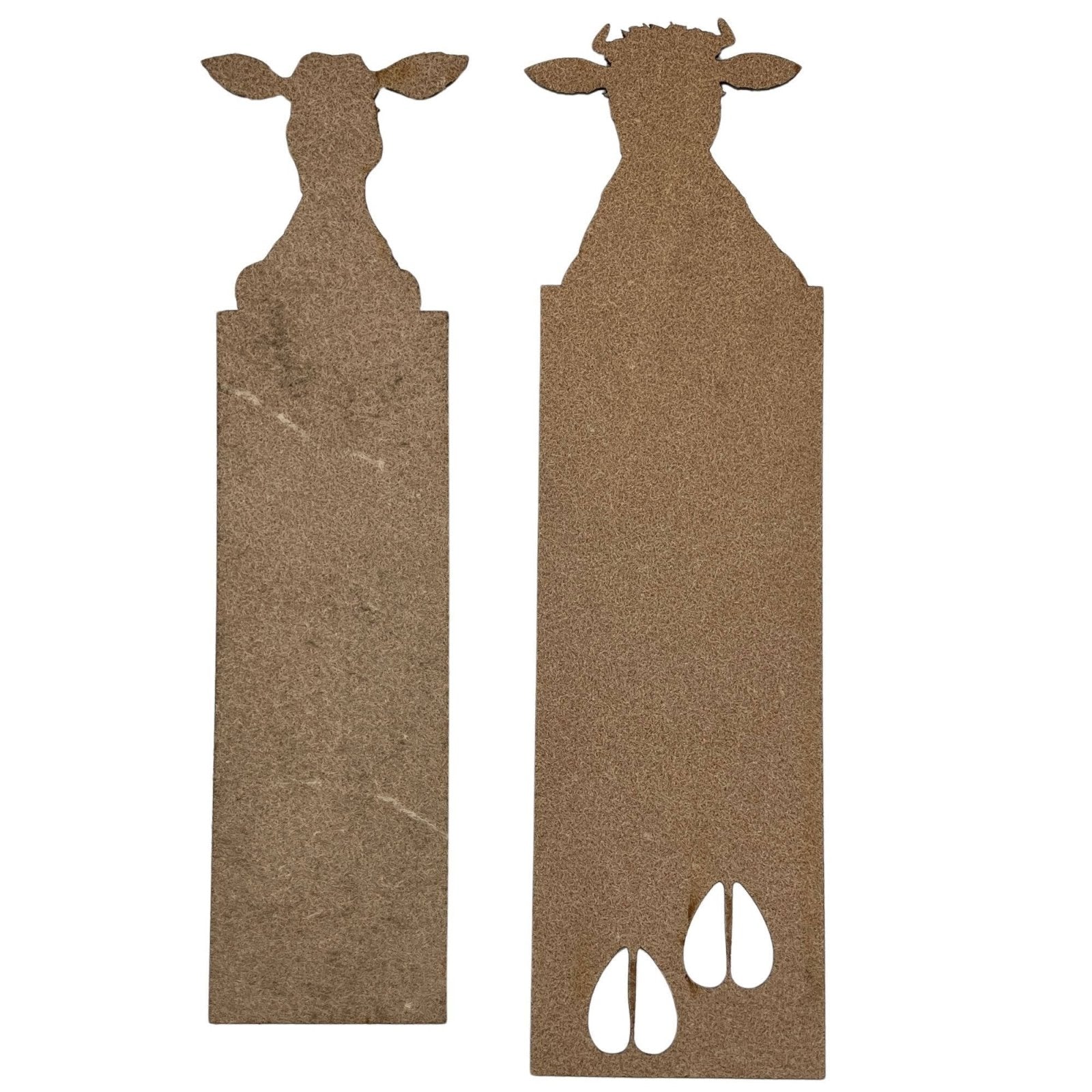 Leather Cow & Calf Bookmark - Personalize Option