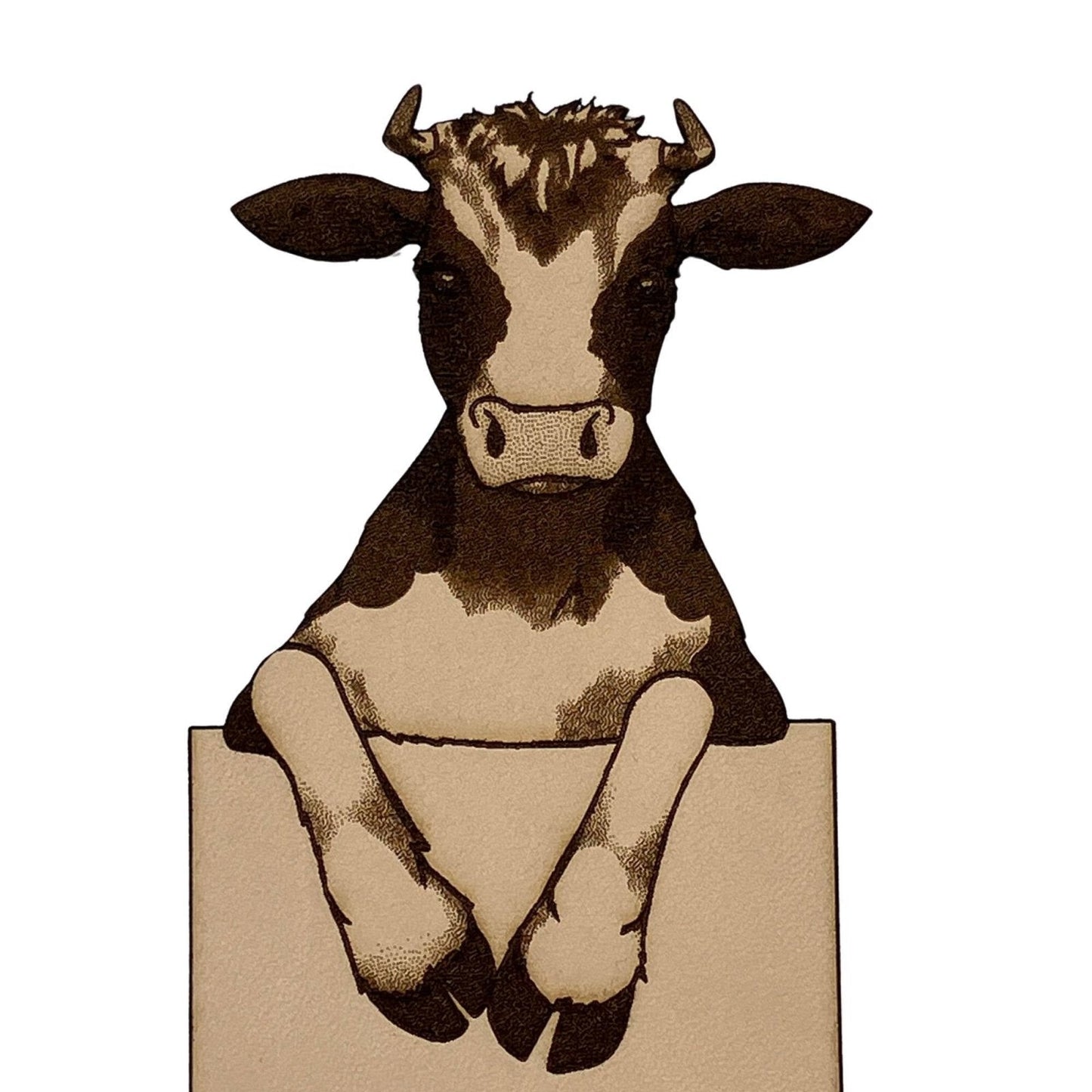 Leather Cow & Calf Bookmark - Personalize Option Leather Cow & Calf Bookmark - Personalize Option Bookmarks Raven King Crafts