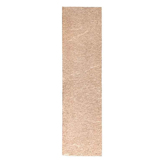 The backs of the leather bookmarks are unfinished and you can see the leather grain. 