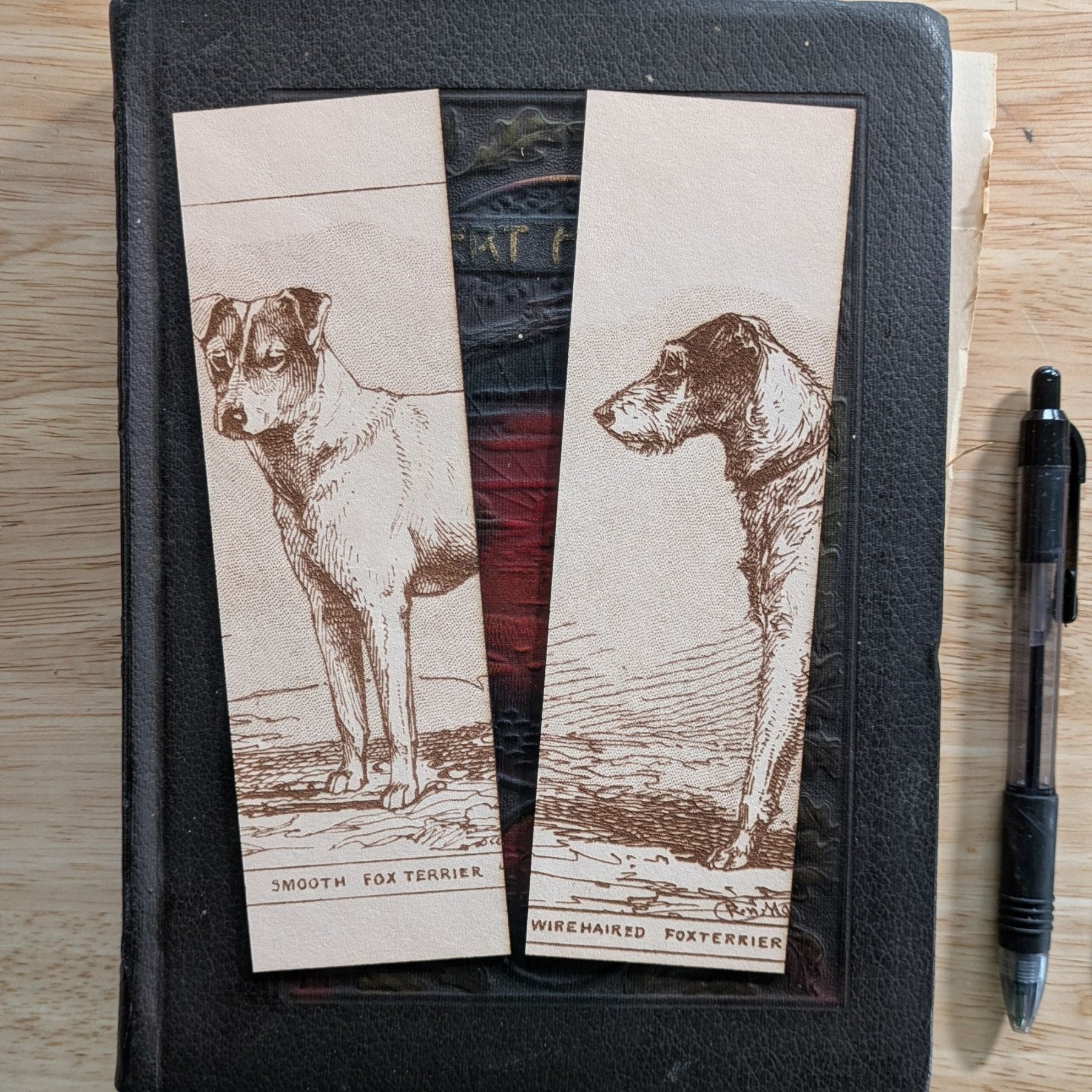 Left is the smooth haired fox terrier and the right is the wirehaired fox terrier bookmark. Leather Fox Terrier Dog Bookmarks Bookmarks Raven King Crafts Leather Fox Terrier Dog Bookmarks Bookmarks Raven King Crafts